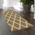 thumbnail image 2 of Mainstays Diamond Geometric High Low Pile Beige Indoor Hallway Runner Rug, 2'x6', 2 of 7