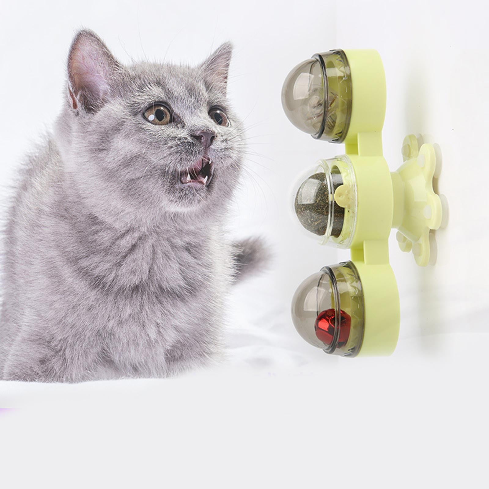 balikha 3xCatnip Balls Lightweight Interactive Cat Toy for Table Corners Wall Ground Green