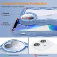 thumbnail image 4 of Compatible with iPhone 11 Case, Cute Curly Wave Frame Shape with Plating Edge, Camera Lens Cover & Soft TPU Silicone Heavy Duty Shockproof Protection Clear Phone case for iPhone 11, Blue, 4 of 14