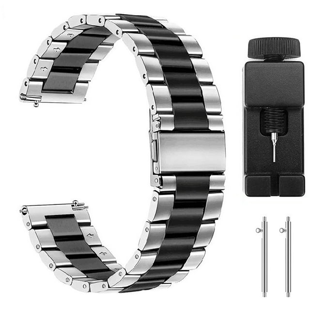 Correa Metálica de Acero Inoxidable de 22mm con Tres Diseños Versátil Elegante y Cómoda