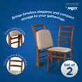thumbnail image 2 of MECO Stakmore Shaker Ladderback Upholstered Seat Folding Chairs, Cherry (2 Pack), 2 of 9