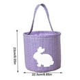 thumbnail image 3 of Taicans Easter Bunny Basket Bags,Rabbit Bucket Tote for Easter Egg Hunts Decorations Candy Gifts Storage,Plaid Canvas Storage Basket,Large 9.1x8.9x8.9in Storage Basket for Easter Decorations‌, 3 of 6