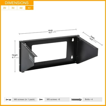 OCEANHUG 6U Wall Mount Rack for Network| Reinforced Heavy Load 66-99 LBS Small Server Racks Vertical & Horizontal Mounting for 19 inches IT & Studio equipment.