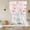 Red, variant on Pink Flower Tie Up Curtains 45 Inches Long, Kitchen Window Curtains Over Sink, Watercolor Floral Botanical Line Drawing Print Small Window Curtains Shade Balloon Curtains Valances for Bedroom 34"x45"