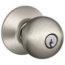 Schlage F80-Orb Orbit Storeroom Door Knob Set - Nickel