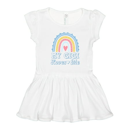 

Inktastic My Gigi Loves Me Retro Rainbow Gift Toddler Girl Dress