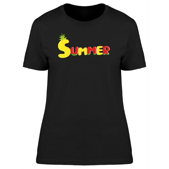 Summer Fruits Texture T-Shirt Women -Image by Shutterstock, Female Large