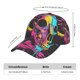 thumbnail image 2 of Fotbe Neon Gothic Skull Moon Gorro Clásico de Béisbol, Gorra Ajustable con Broche Snapback, Gorro de Exterior de Algodón Suave, 2 of 6