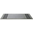 thumbnail image 5 of Custom Size Cut to Size Stair Treads Meander Greek Key Grey Customize Slip Resistant Latex Backing Low Profile Stair Tread Set Of 13 (Grey 8.5in x 36 in), 5 of 6