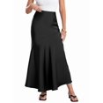 thumbnail image 2 of Womens Skirts Business Casual Clothes High Waisted Cocktail Party Wedding Guest Mermaid Maxi Skirt Black S, 2 of 9
