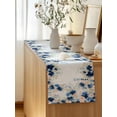 thumbnail image 5 of Table Runner 72 Inches Long for Kitchen Dining, Navy Blue Spring Floral Dresser Scarf Farmhouse, Dining Table Decorations for Wedding/Parties, Farmhouse Butterfly 13 x 72 In, 5 of 8