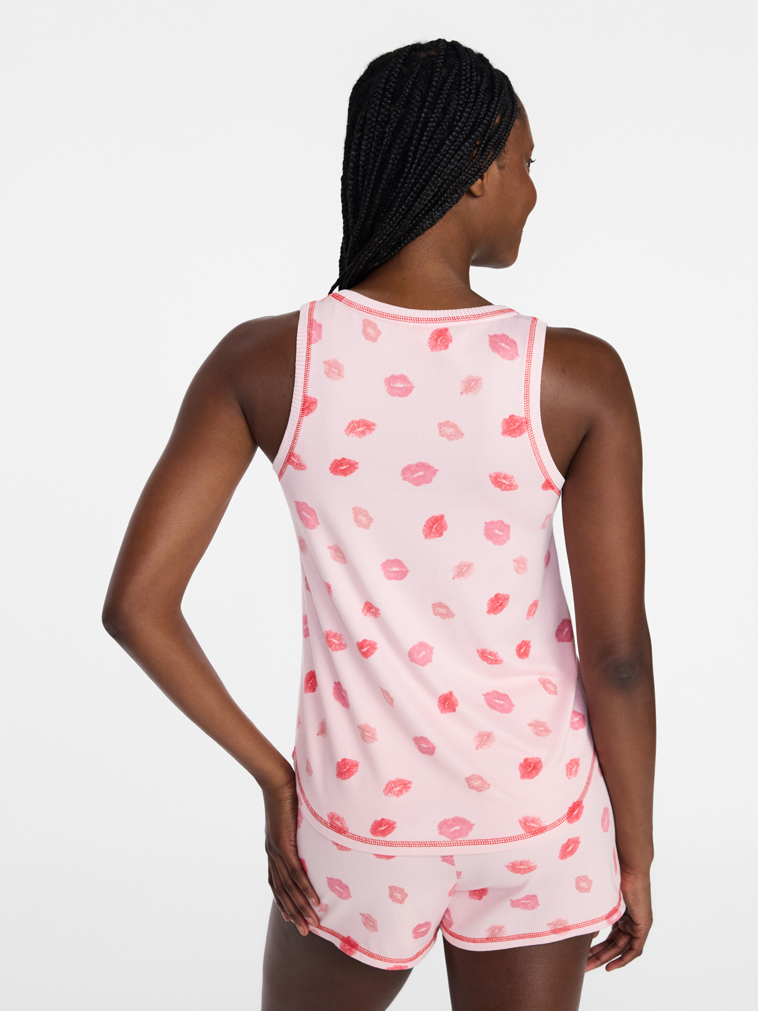 Joyspun Women's Cozy Lounge Collection Hacci Knit Sleep Tank Top, Sizes XS-3X