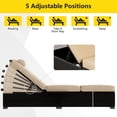 thumbnail image 6 of Patio Lounge Chairs, Outdoor PE Wicker Chaise Lounge Set of 2,Chaise Lounge Chair Outdoor，Pool Furniture,Brown Rattan Recliners with Adjustable Backrest,Storage Table, 6 of 7