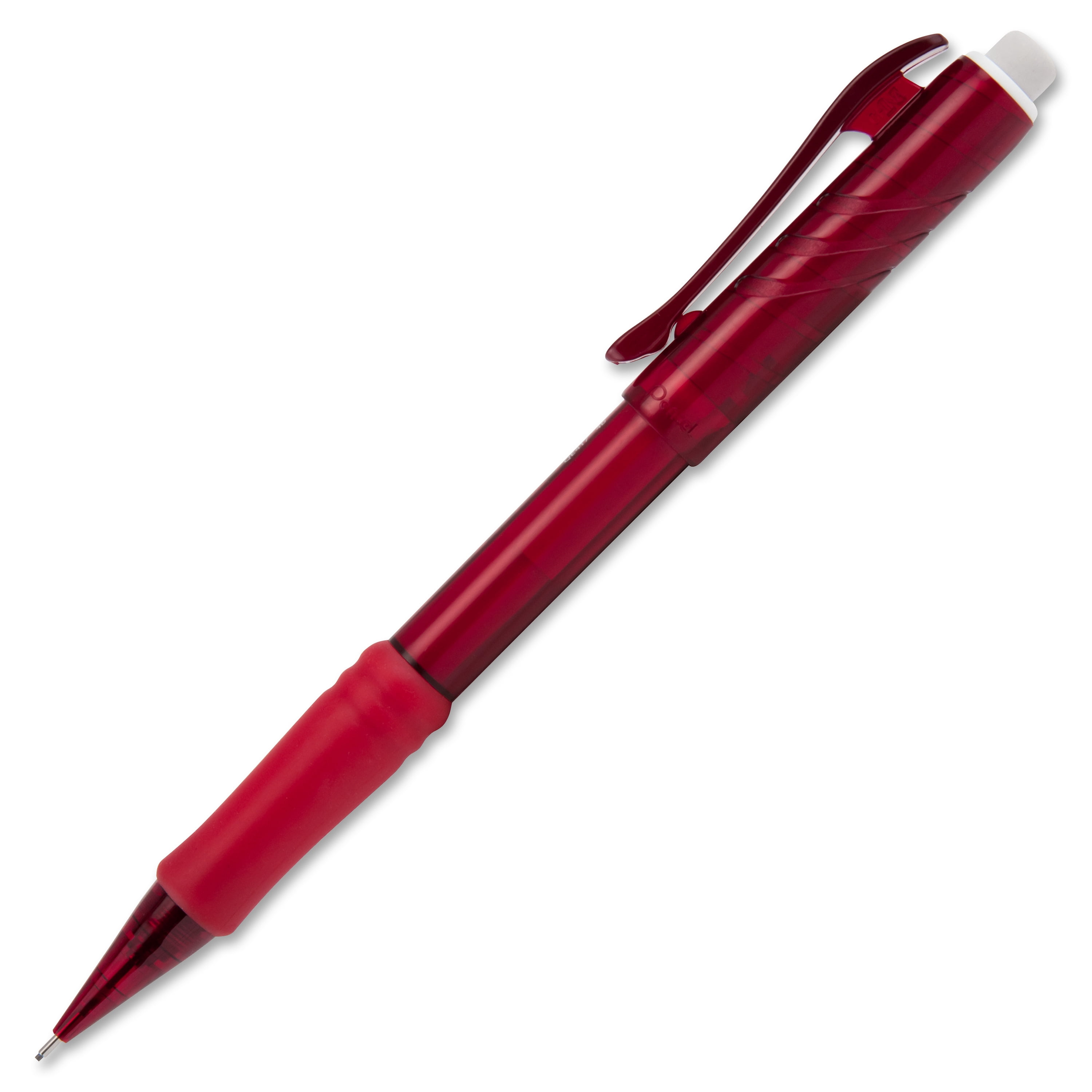 Pentel Twist-erase Express Qe417 Mechanical Pencil - 0.7 Mm Lead Size - Red Barrel - 1 Each (QE417B)