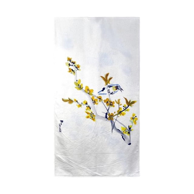 Betsy Drake BT521 Forsythia & Serviette de Plage pour Oiseaux