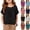 55# Black, variant on Girls Cotton Linen Shirts Tween Girls Boho Boat Neck Blouses Roll Up Sleeve Oversized Tunic Blouse Dressy Casual Shirts,Dark Green,11-12 Years