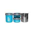 thumbnail image 1 of SET DE 3 TOPPERS DE ACERO INOXIDABLE Ideal para el desayuno o comida, apto para usar en micro ondas, cada topper tiene tapa de rosca con válvula, anti derrames, son 3 diferentes tamaños, libre de PBA, 1 of 5
