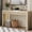 Apricot, variant on Euroco 52.9" Fluted Console Table with 3 Drawers,Solid Wood Narrow Long Entryway Table for Living Room Foyer Hallway,Black