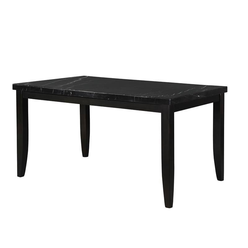 Markina Rectangle Black Marble Top Counter Height Dining Table