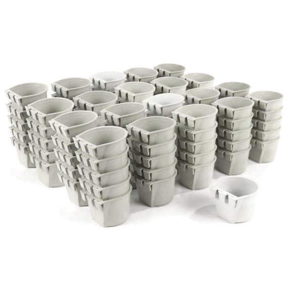 The ROP Shop 100-Pack - Gray Cage Cup made of Flexible Plastic Prevent Freezing & Breaking