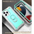 thumbnail image 7 of iPhone 13 Pro Case - Heavy Duty Hybrid Rugged Dual Layer Protective Shockproof Kickstand Cover with Ring Holder for Apple iPhone 13 Pro, F, 7 of 7