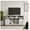 MDF Metal White, variant on TV Stand Sliding Barn Door Modern&Farmhouse Wood Entertainment Center, Storage Cabinet Table Living Room with Adjustable Shelves for TVs Up to 65",Grey