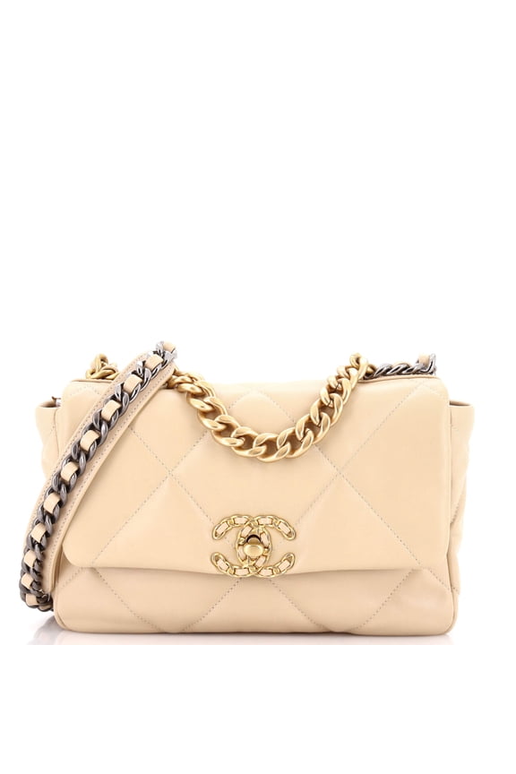 Pre-Owned 19 Flap Bag Quilted Leather Medium By Rebag
