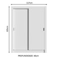 thumbnail image 3 of Ropero Closet Madesa Dallas 2 Puertas Corredizas 2 Cajones Blanco, 3 of 5