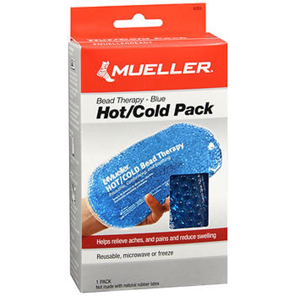 Mueller Beaded Reusable Hot/Cold Pack, Blue, Single
