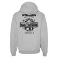 thumbnail image 2 of Harley-Davidson Men's Retrograde Zip-Up Hoodie Sweatshirt – Sport Gray (4XL), Harley Davidson, 2 of 2
