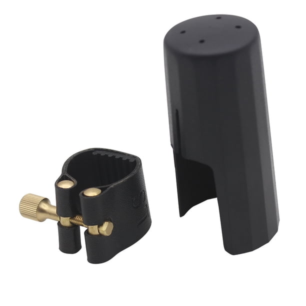 Eigraketly Boquilla Clarinete Ligadura Clip de cuero Tapa de viento de Instrumento tenor Soprano Musical Nuevo sujetador Profesional Accesorios para instrumentos musicales