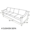 thumbnail image 6 of Velvet Sofa Cover 4 Seaters Plush Couch Cover Slipcover All-Inclusive Protector Washable with Non-Slip Straps, Purple, 6 of 7