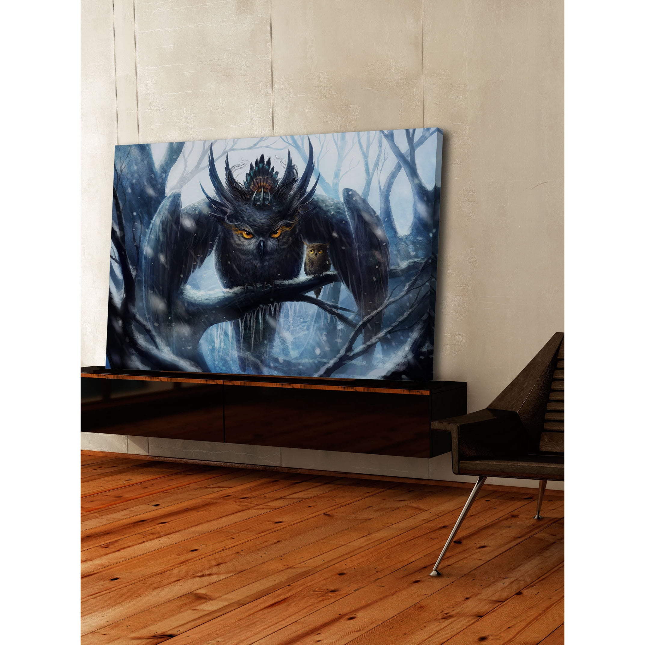 "Owl Mommy" Painting Print on Wrapped Canvas
