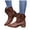 Brown, variant on Cowboy Boots for Women Pointed Toe Low Heel Embroidered Cowgirl Western Ankle Booties