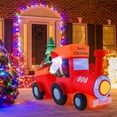 thumbnail image 1 of Gymax 8.6 FT Long Christmas Inflatable Train Inflatable Yard Decoration w/ Built-in LED, 1 of 10