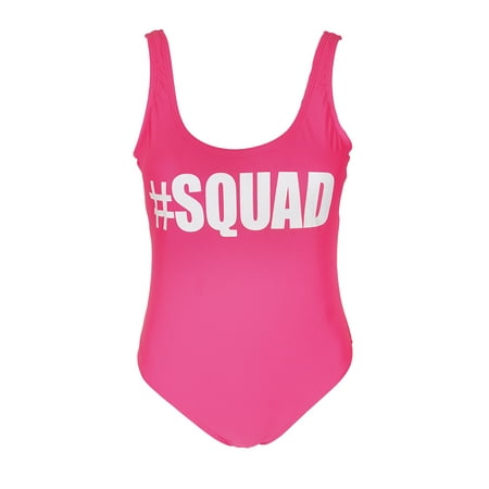 neon swimsuit piece pink juniors squad waves graphic california