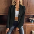 thumbnail image 5 of XPMWRP Women's Suit Jacket Long Sleeve V-neck Casual Lightweight Soft Breathable Comfortable Solid Color Versatile Outerwear for Spring Fall Daily Wear Black S, 5 of 5