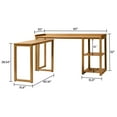 thumbnail image 6 of Better Homes & Gardens Ezra Modular L Desk with 2-Cube Storage, Light Honey Finish, 6 of 7