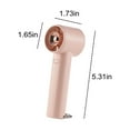 thumbnail image 3 of Ventilador portátil portátil USB recargable - 3 velocidades, batería de 1200mAh, mini ventilador de escritorio para interior y exterior, ventilador de refrigeración personal en blanco, rosa y verde, 3 of 6