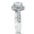 thumbnail image 2 of Pompeii 3Ct (2Ct center) Cushion Halo Lab Grown Diamond Engagement Ring 14K White Gold, 2 of 4