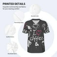 thumbnail image 4 of Balery I Love Coffee Baseball Jersey for Men Casual Button Down Shirts Short Sleeve Active Team Sports Uniform-3X-Large, 4 of 9