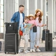 thumbnail image 2 of EUROCO 4-Piece Luggage Sets with Expandable Spinner Wheels,Hardside Carry On 20"& 28" Checked Luggage Set with TSA Lock and Scratch-Resistant Surface, Dark Gray, 2 of 9