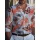 thumbnail image 1 of Camisa casual de mariposa para hombre para salidas diarias, fines de semana, otoño e invierno, solapas, mangas largas, blanco, azul, morado, 1 of 6