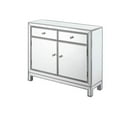thumbnail image 3 of Nightstand 2 drawers 2 doors 38in. W x 12in. D x 32in. H in antique silver paint, 3 of 13