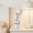 thumbnail image 5 of Artificial Bonsai,Plum Blossom Potted Plant with Realistic Petals,Weighted Stable Pot Plastic Bonsai,Low-Maintenance Decor for Home Office Desk Shelf Use(White), 5 of 7