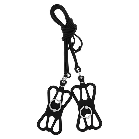 ITSELFER 2pcs Adjustable Silicone Mobile Phone Holder Neck Strap Lanyard for Smartphones Secure Hands-Free Carry