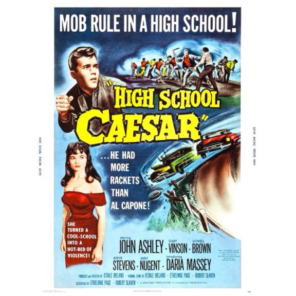High School Caesar Movie Poster 16in x 24in 16x24 Multi-Color Square Adults Western Graphic