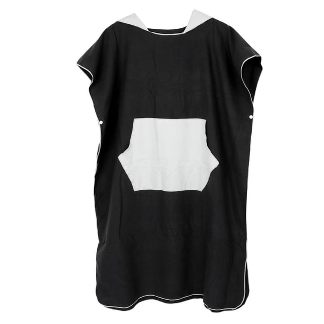 Traje De Neopreno Con Poncho Y Traje De Neopreno Con Capucha Para Niños, Para Mujer, Surf, Playa, Bolsillo, Bolsa De Transporte - Elección De Colores Negro Macarena Traje cambiador de surf