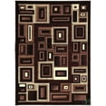thumbnail image 2 of Handcraft Rugs-Modern Contemporary Brand New Area Rugs-Abstract Carpet with Frame/Boxy/Cube Pattern-Shed free Burgundy Red/Beige/Ivory/Black(2x 3 feet Doormat), 2 of 4