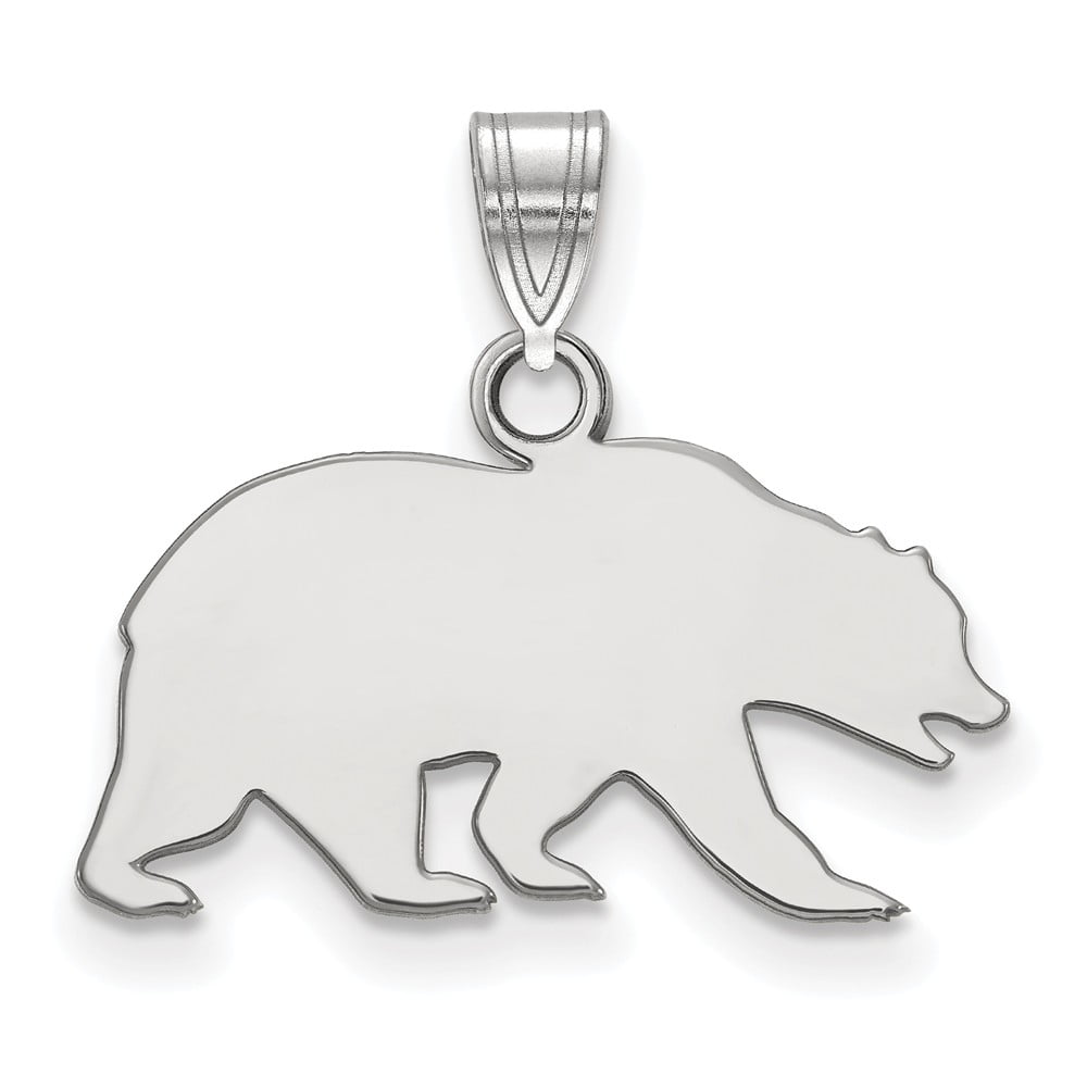 White Sterling Silver Charm Pendant California NCAA University Of Berkeley 32 mm 25